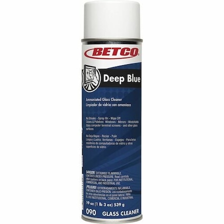 Betco Cleaner, Foam, Ammonia, f/Glass/Multipurpose, 19oz, CL BET0902300